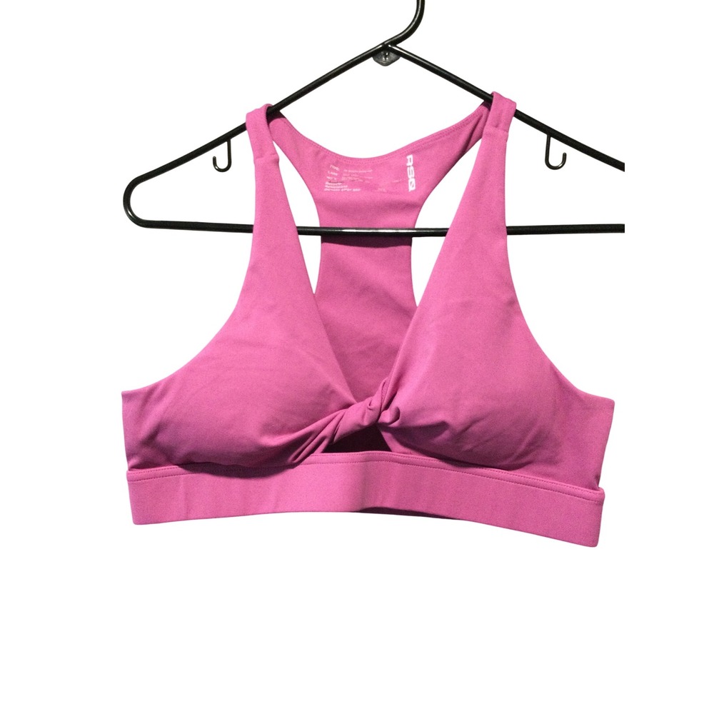 RSQ Pink Twist Front Sports Bra‎ Workout Gym Activewear Womens Size XL